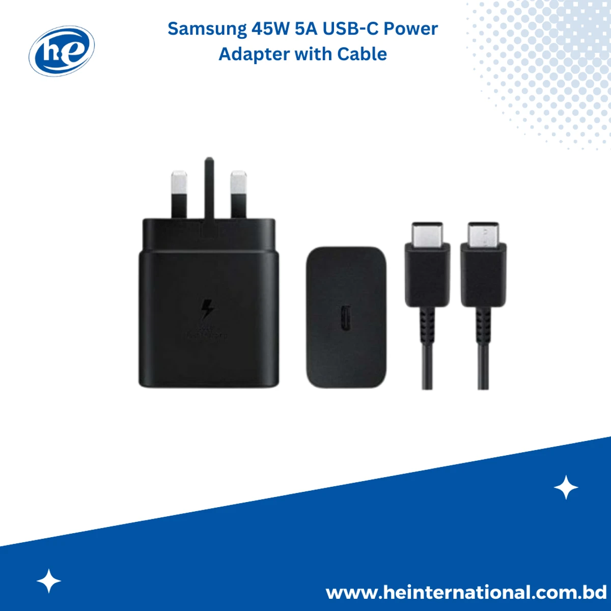 Samsung 45W 5A USB-C Power Adapter with Cable