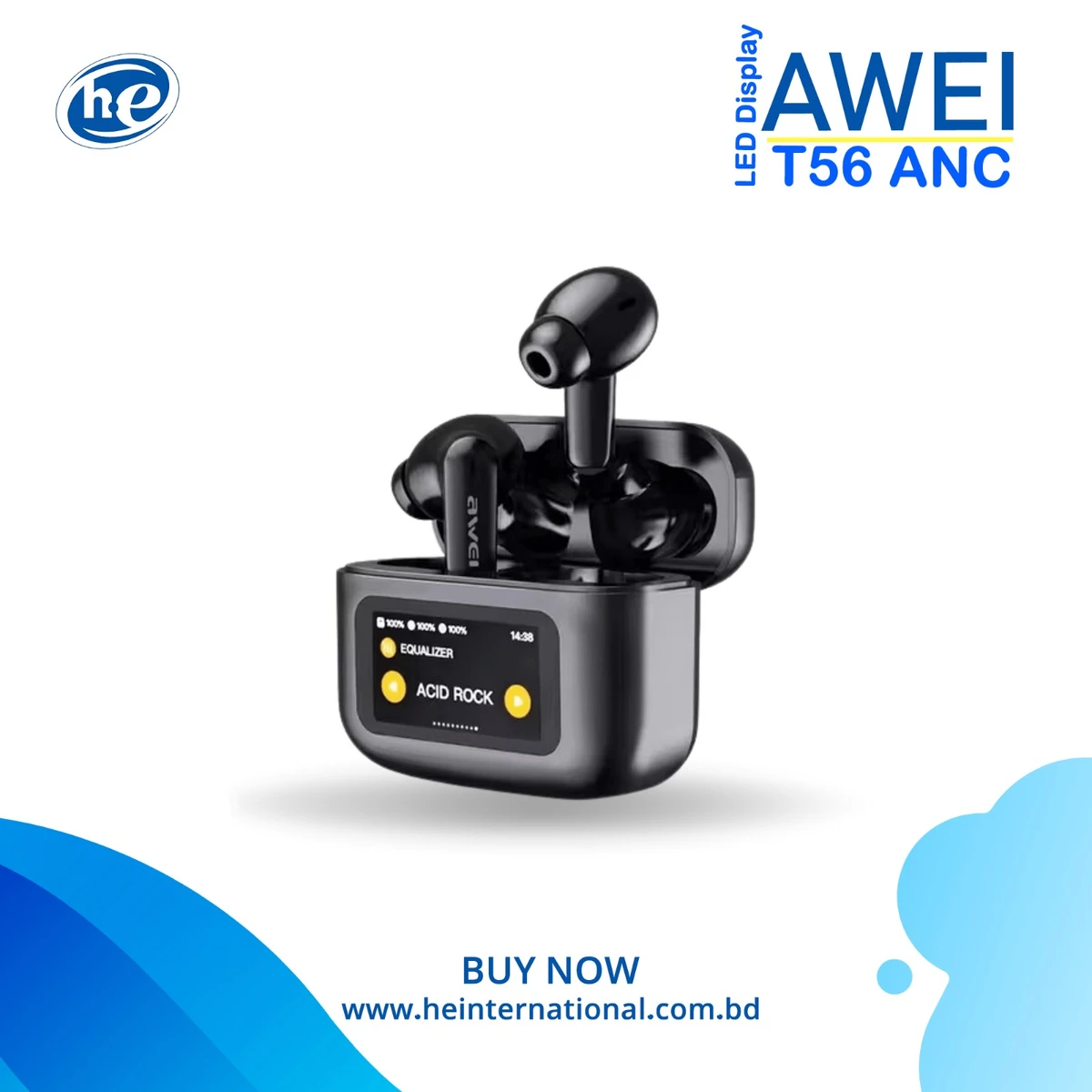 Awei T56 ANC True Wireless Earbuds