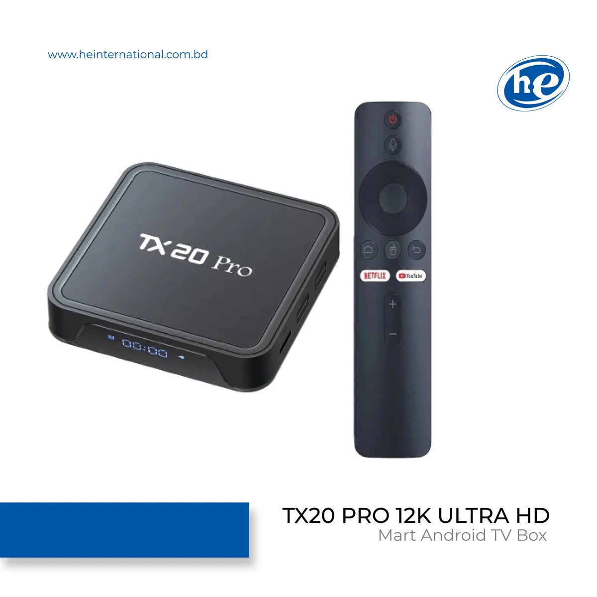 TX20 Pro 12K ULTRA HD FREE DISH CHANNEL ANDROID TV BOX