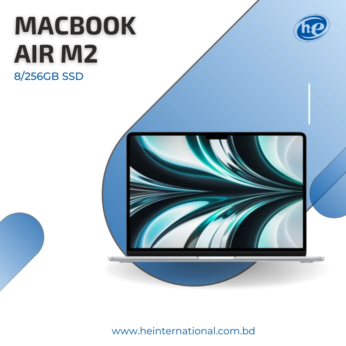 Apple Macbook Air M2 (MLXW3) 13.6 inch Liquid Retina Display M2 chip 8GB RAM 256GB SSD Laptop