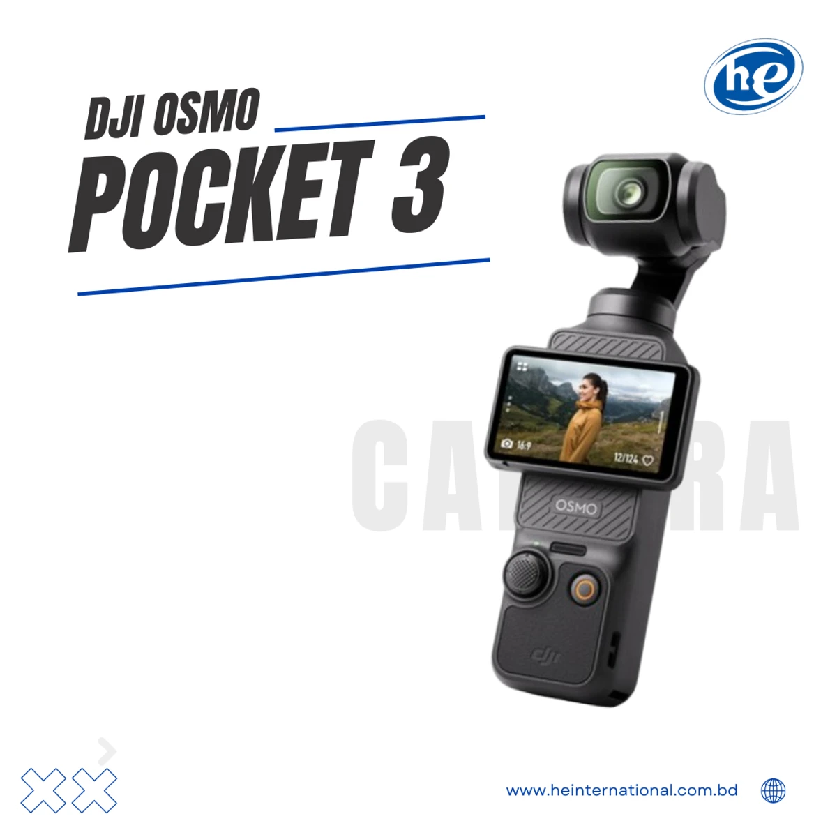 DJI Osmo Pocket 3 4K 9.4MP Black Action Camera