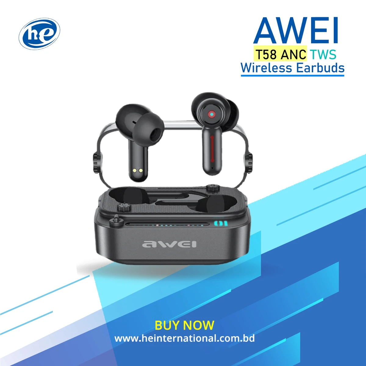 Awei T58 ANC True Wireless Earbuds