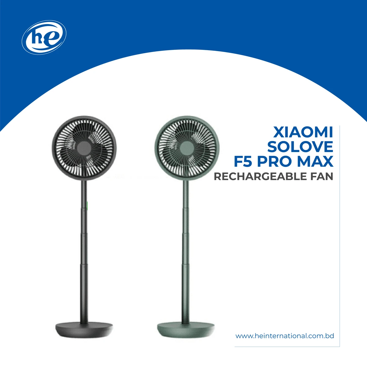 Xiaomi AISOLOVE F5 Pro Max (10,000mAh Battery) Rechargeable Fan