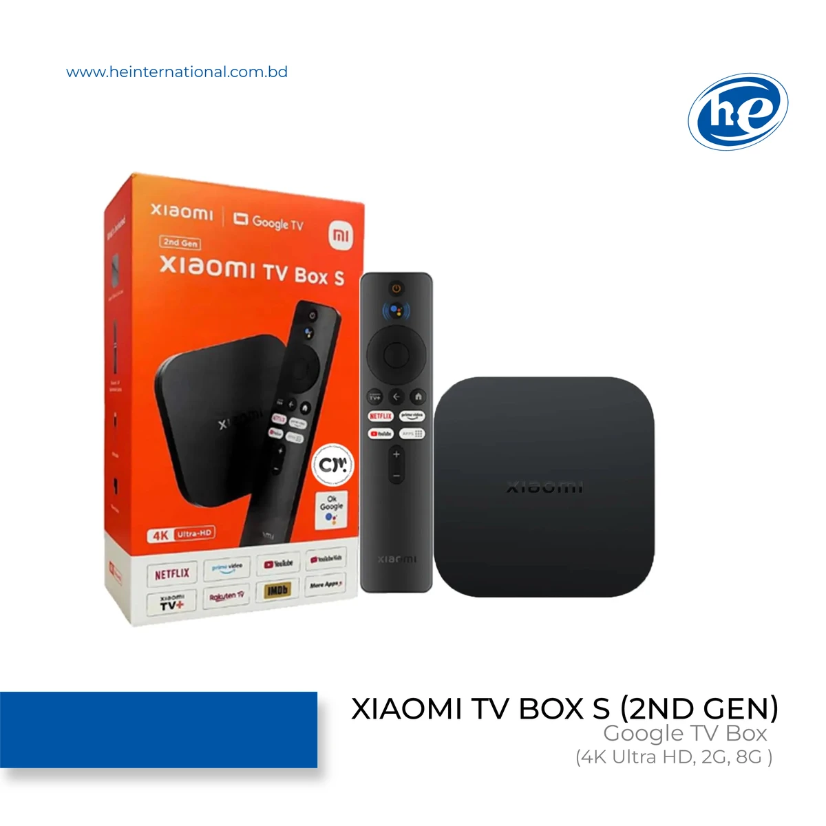 Xiaomi TV Box S (2nd Gen) 4K Ultra HD Streaming with Google TV