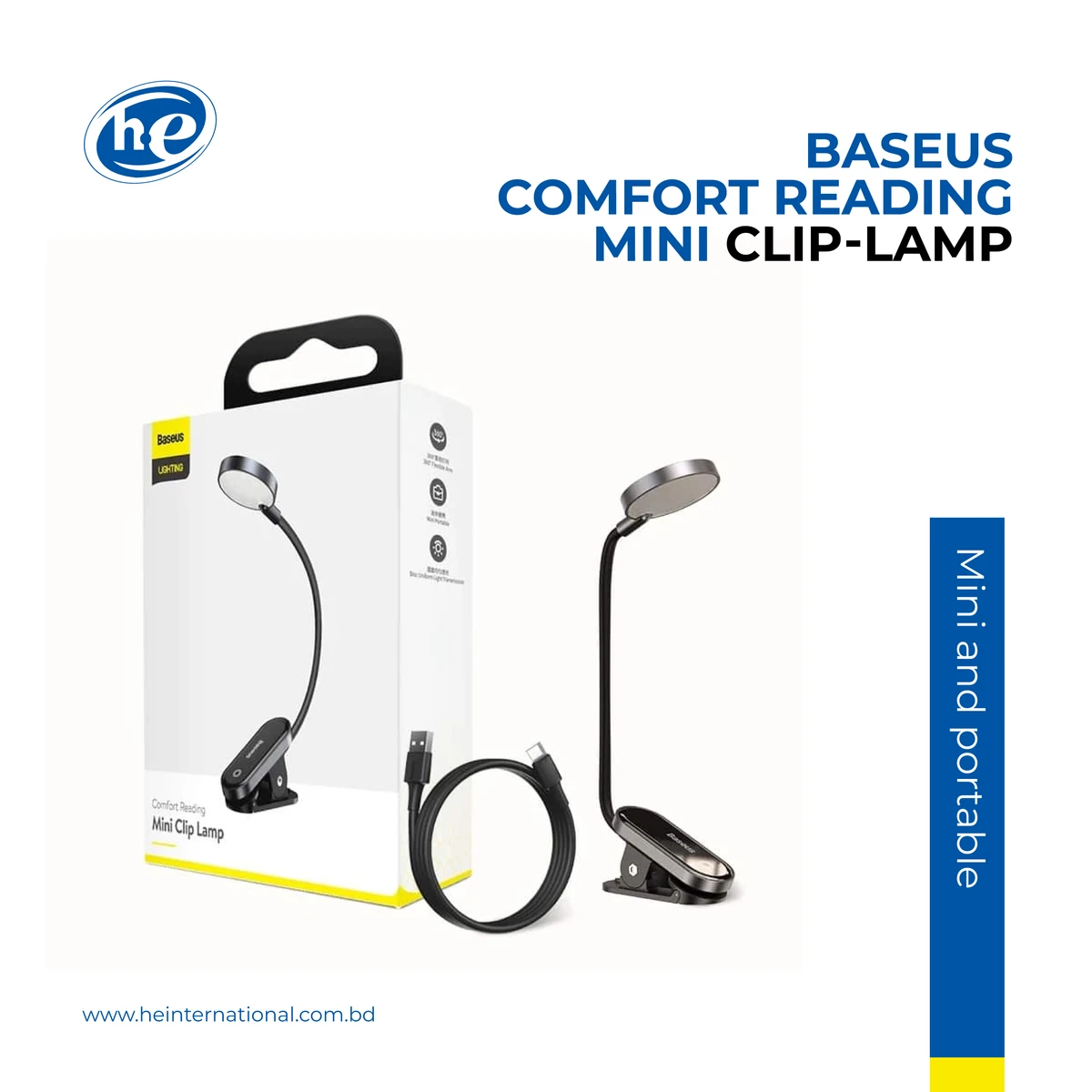 Baseus DGRAD-0G Comfort Reading Mini Clip Lamp