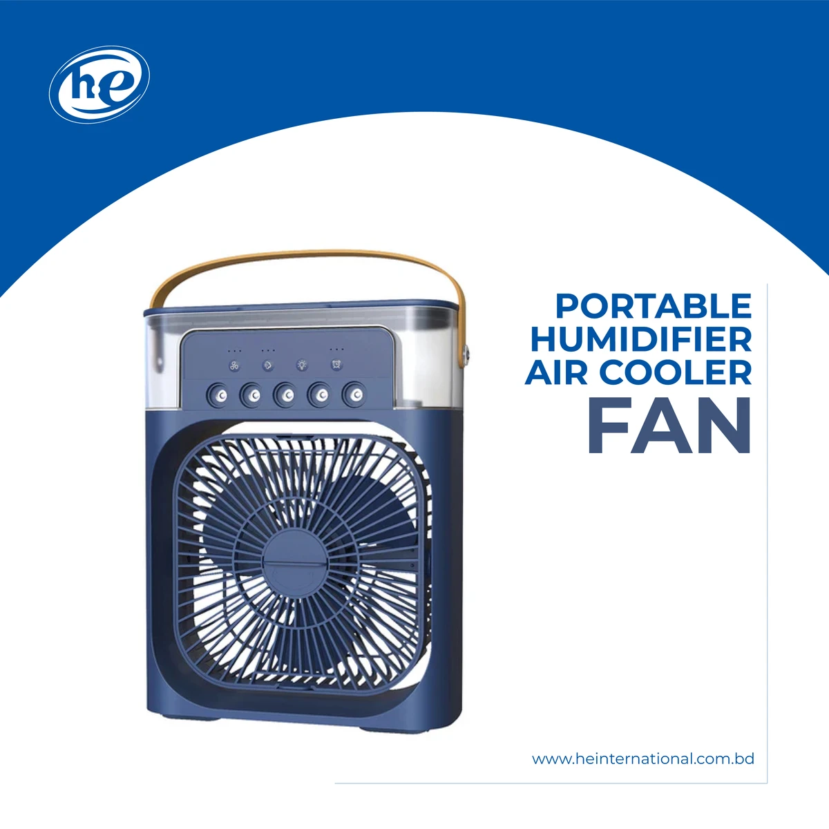 Portable Air Conditioner Fan, 5 in 1 Air Cooling Fan with Ice Tray,Timming Evaporative Air Cooling Fan with 7 Colors Light 5 Sprays 3 Speeds,Ac Fan